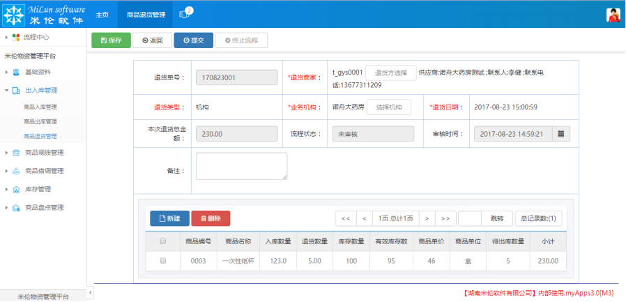 湖南米伦软件有限公司 - 商品进销存管理系统
