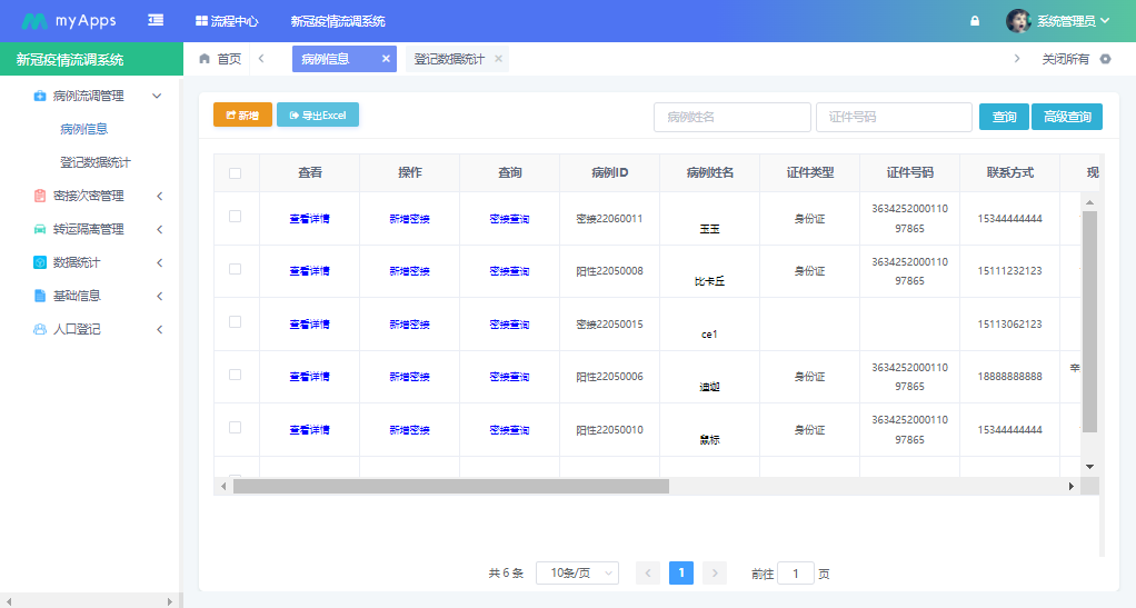 天翎低代码助力疫情防控,为辛集市卫生局打造新冠疫情流调系统